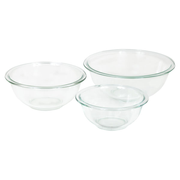 Corningware -Pyrex 6001001 CLR Pyrex 3 piece Mixing Bowl Set - Pack of 2 Corningware -Pyrex 6001001 CLR Pyrex 3 piece Mixing Bowl Set - Pack of 2