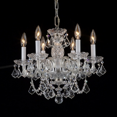 Weinstock Lighting 6 Light Crystal Chandelier Chrome 48 Weinstock Lighting 6 Light Crystal Chandelier Chrome 48