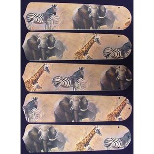 Ceiling Fan Designers 52set Ani Ase New African Safari