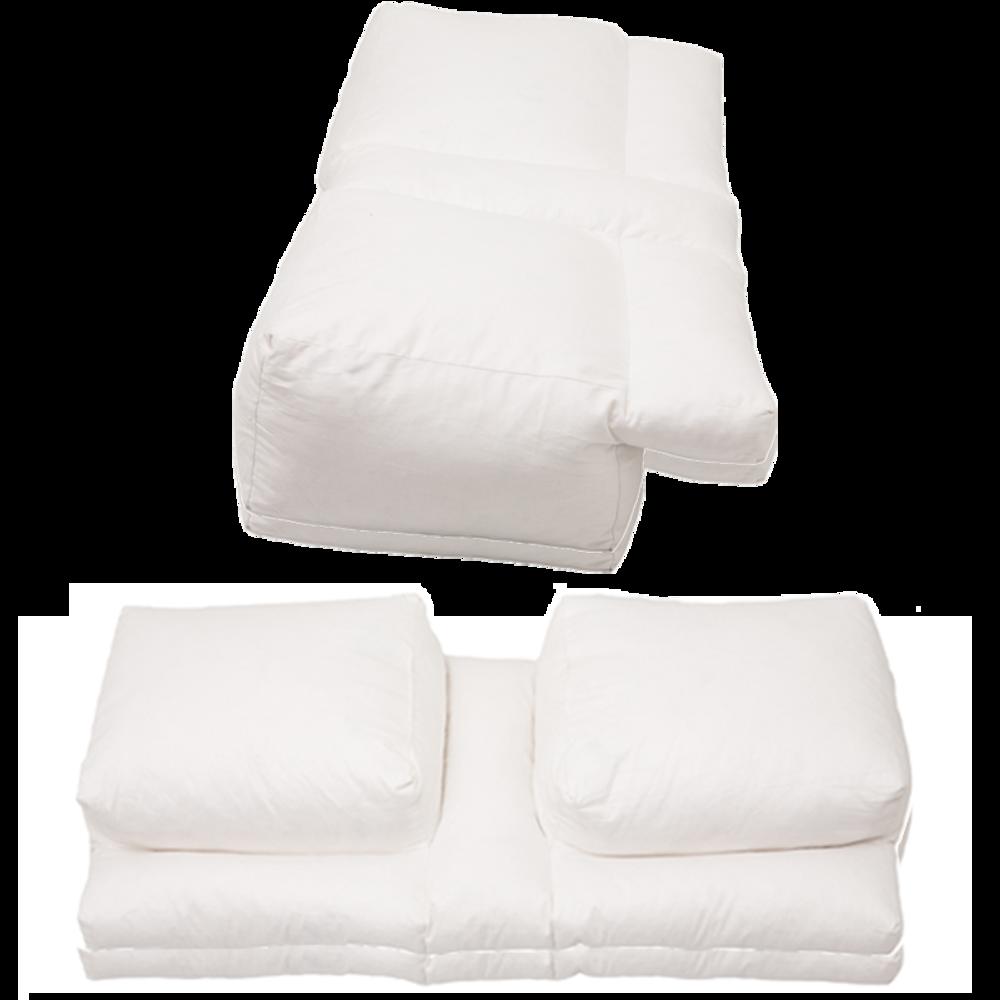 Better Sleep Pillow Goose Down Pillow - Patented Arm-Tunnel Design Improves Hand and Arm Circulation - Bed Pillow, White