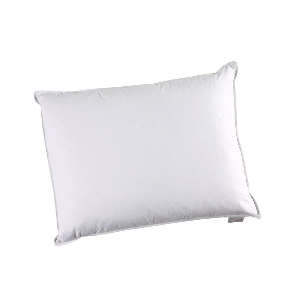 Down Etc Diamond Support Feather Pillow - White - King: 20 x 36