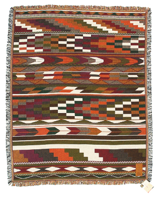 Kanata Blanket Co. Debra and Robyn Sparrow Designed "Ten" Cotton Tapestry - 52" x 68"
