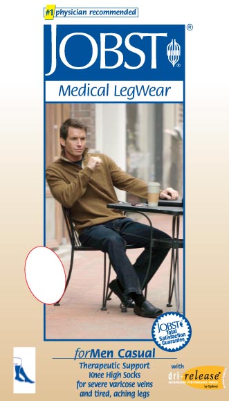 BSN Medical jobst For Men Casual Socks Provide A Comfortable Cotton - - Khaki - Large Full