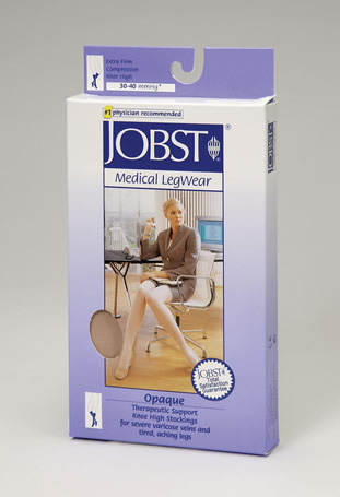 BSN Medical Jobst Opaque Closed Toe Knee Highs 30 - 40 Mmhg - Silky Beige - Medium