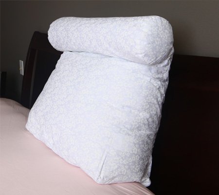 Hermell Products Inc Relax In Bed Pillow Plain White Cover