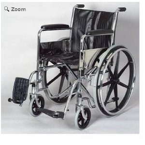 ALEX ORTHOPEDIC 18" Wheelchair with Fixed Arms/Footrest