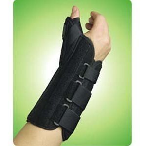 ALEX ORTHOPEDIC Ultra Fit Wrist Brace With Thumb Abduction Right Hand, Large, Black