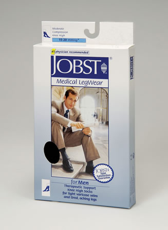 BSN Medical Jobst For Men 15 - 20 Mmhg Moderate Support Closed Toe Knee Highs
