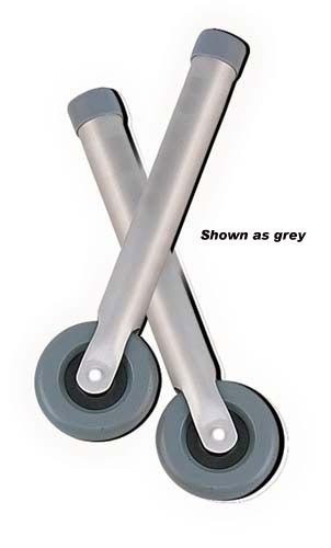 Marble Medical Walker Wheels 3  Fixed With Rear Glide Caps (pair)