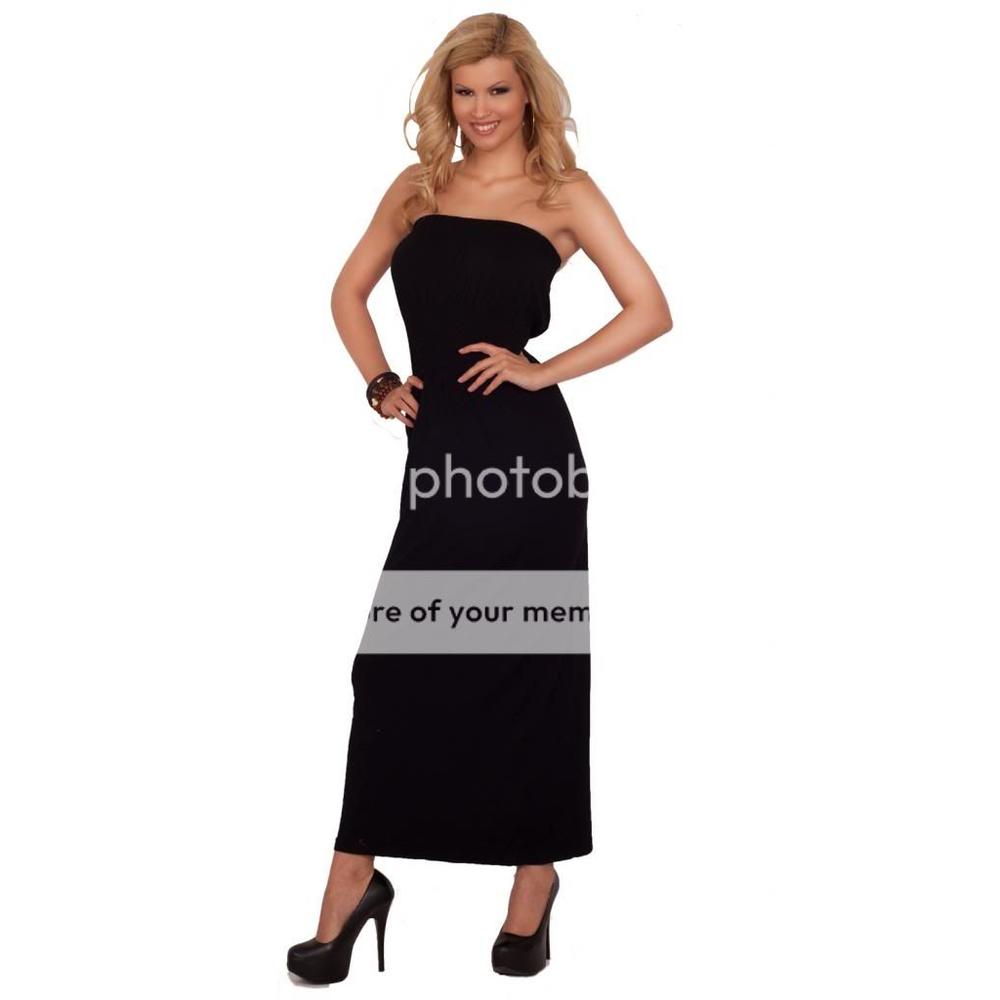 Hot From Hollywood Maxi Cover Up Beach Strapless Empire Long Casual Sundress