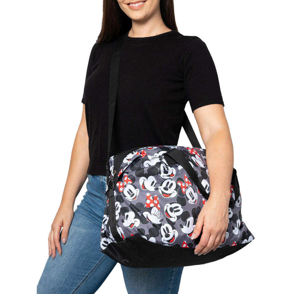Disney Mickey & Minnie Mouse Duffel Bag Travel Weekender Carry-On Large