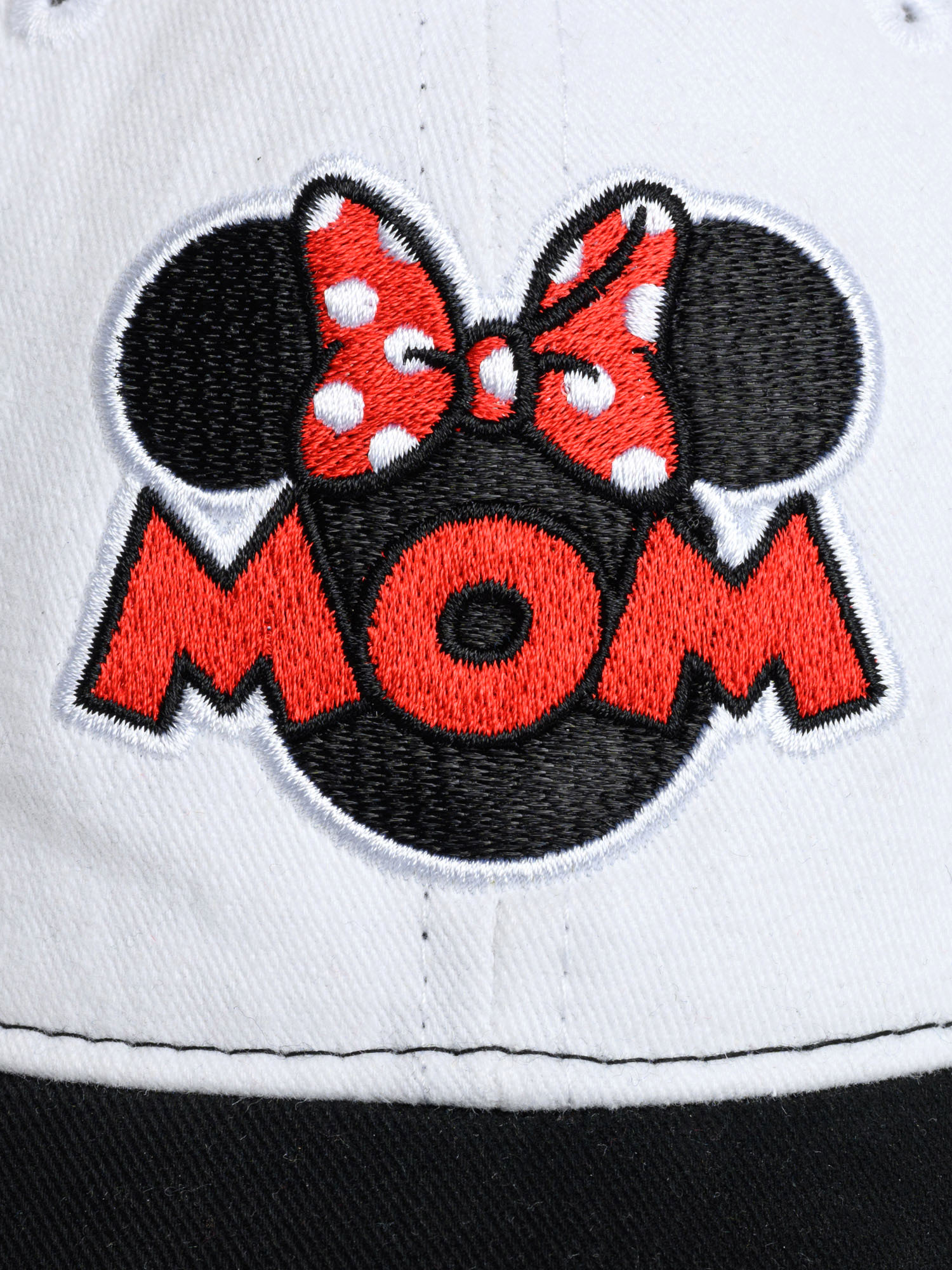 Disney Women's Minnie Mouse Hat Mom Baseball Cap Black White Red