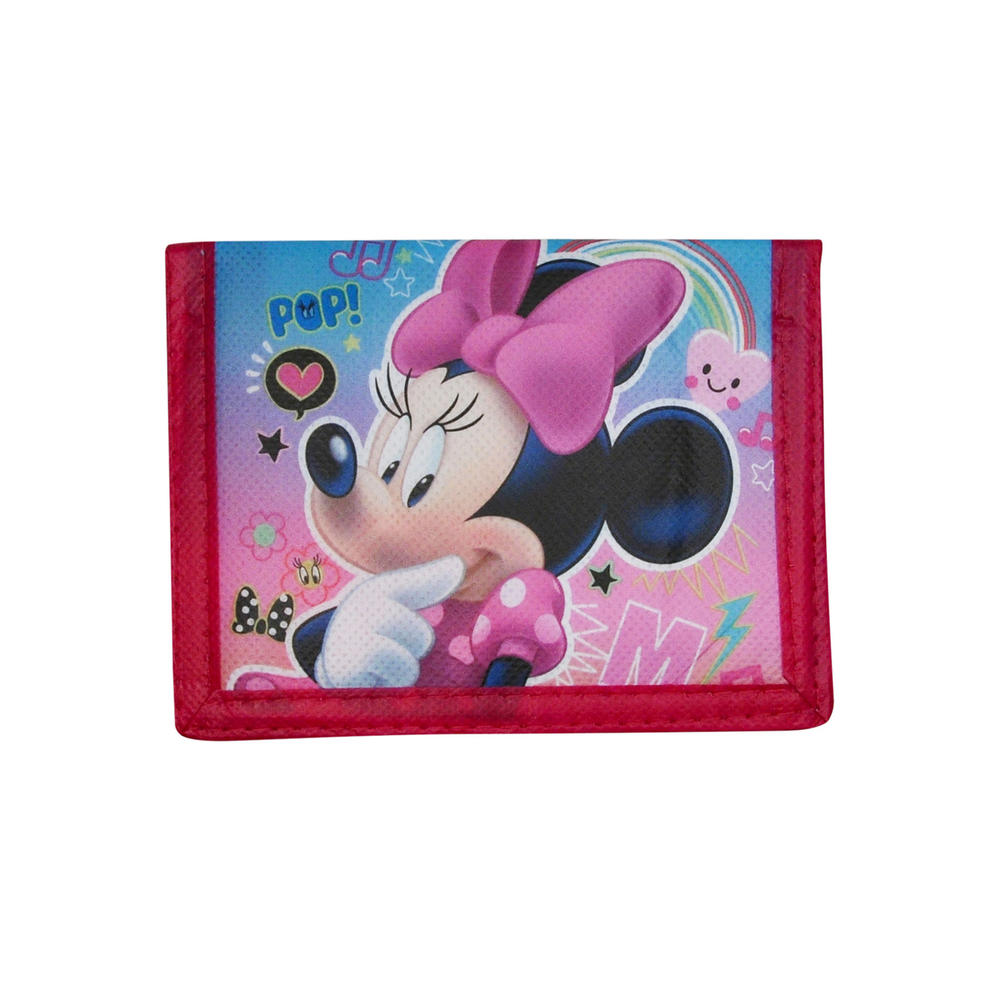 Disney Girls Minnie Mouse Bi-Fold Wallet Pink