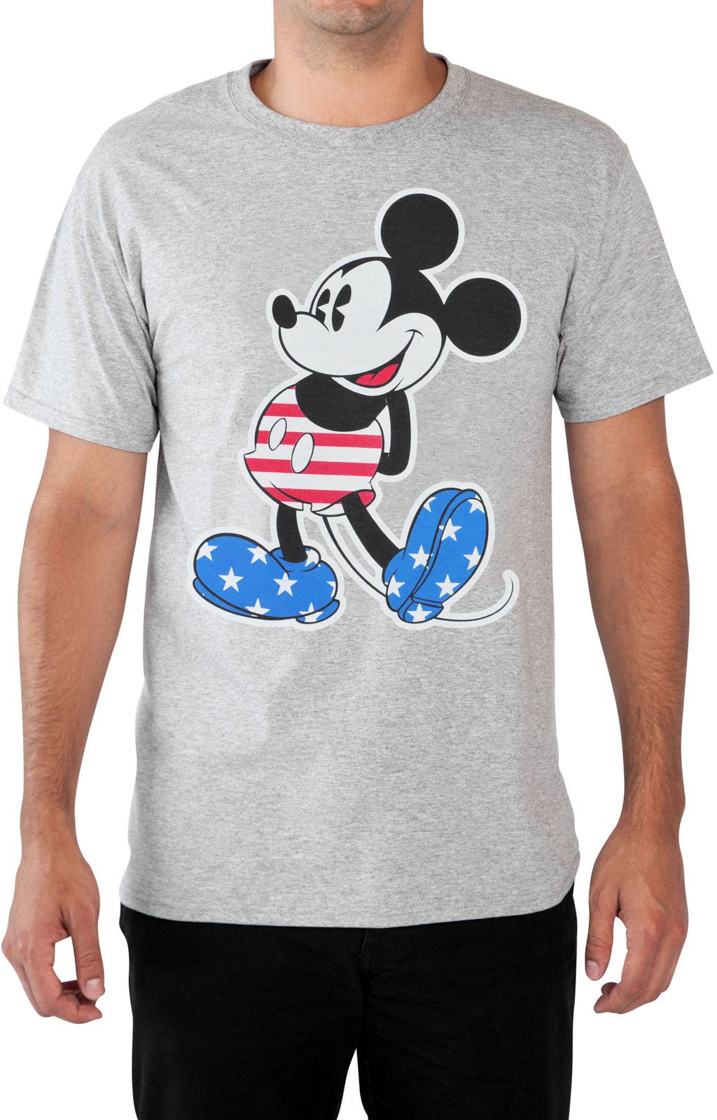Disney Men's Big & Tall Mickey Mouse American Flag
