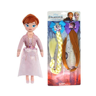 Disney Frozen Ii Anna 10 Plush Doll Elsa Anna Faux Hair Set