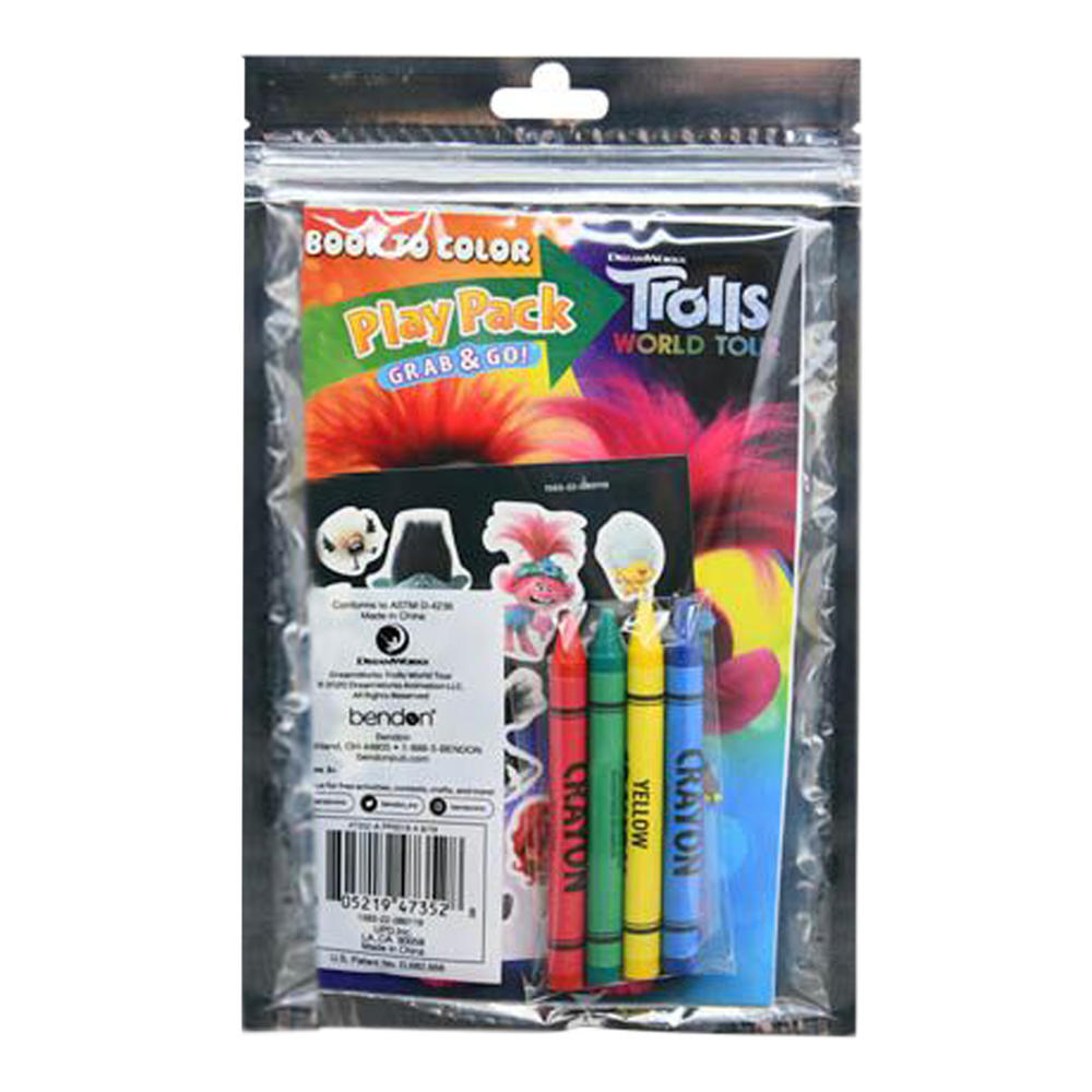 Trolls Poppy GrabnGo Play Pack Coloring Book w/ Barb Music 3D Raised