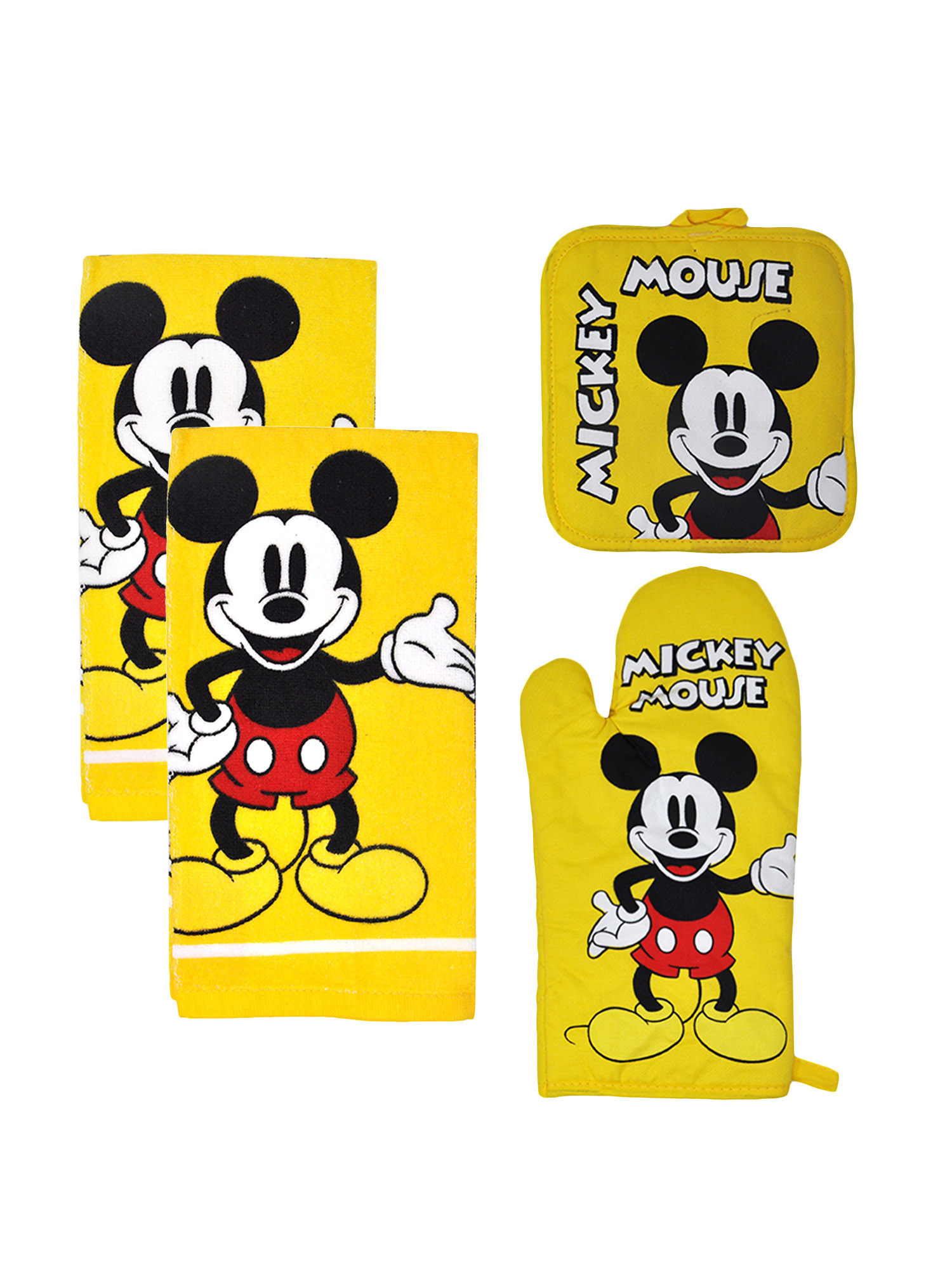 Wonderful mickey mouse kitchen playset Disney Mickey Mouse 4 Pc Kitchen Set Towels Pot Holder Over Mitt Yellow Wonderful mickey mouse kitchen playset Disney Mickey Mouse 4 Pc Kitchen Set Towels Pot Holder Over Mitt Yellow