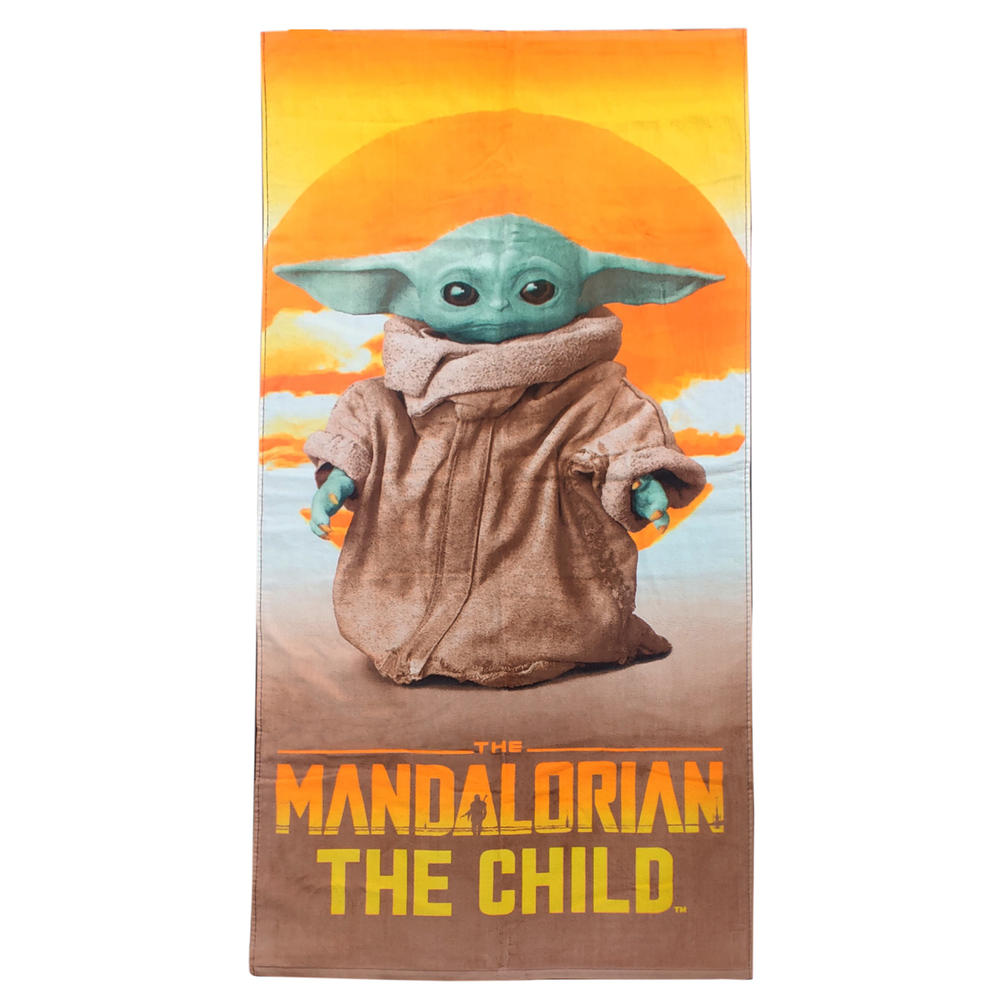 Star Wars Baby Yoda Pool Beach Towel 58x28 w/ Sling Bag