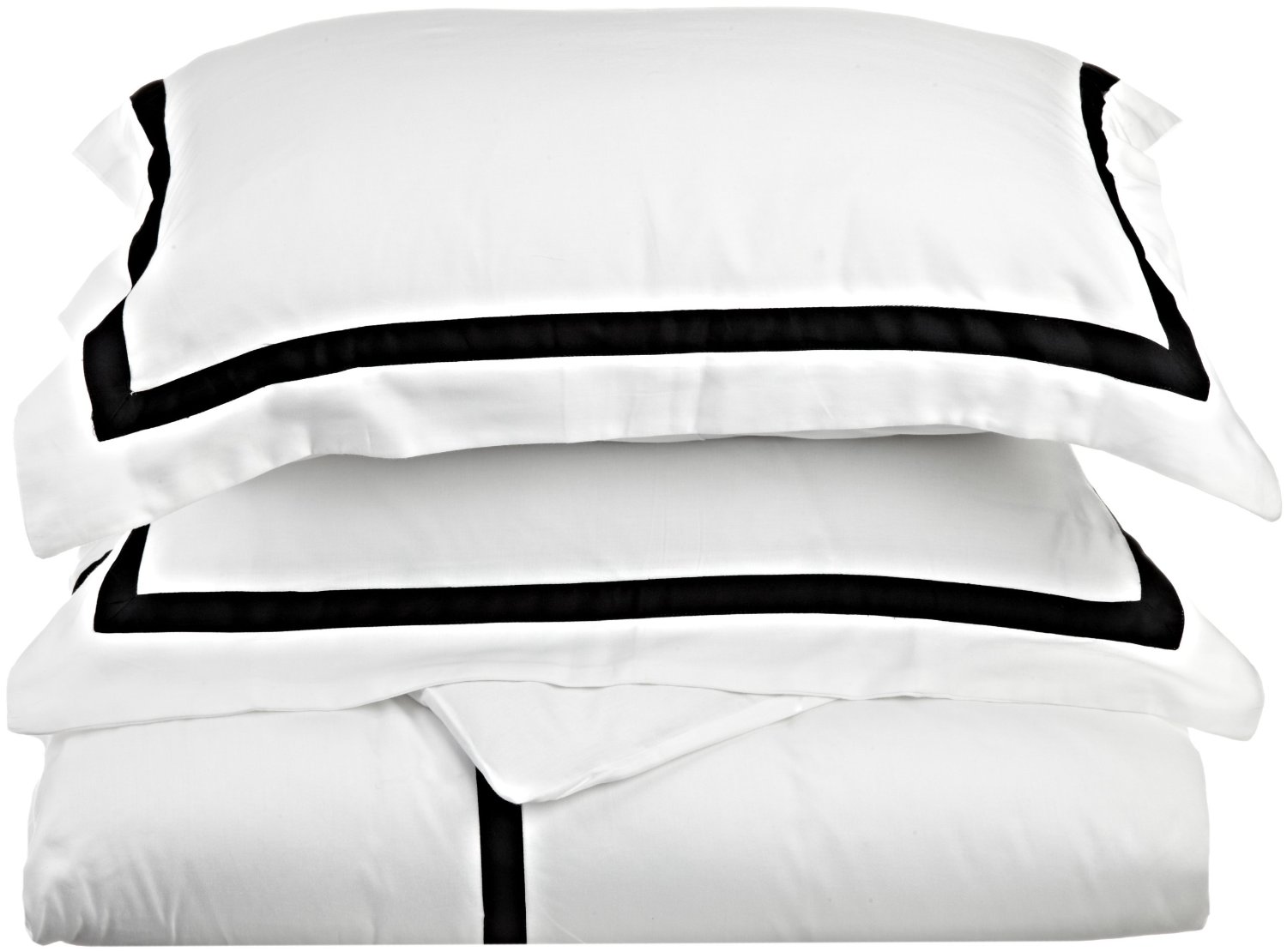 GoLinens Luxury 300 Thread Count 100% Cotton Hotel Collection Duvet Cover Sheet Set - Solid