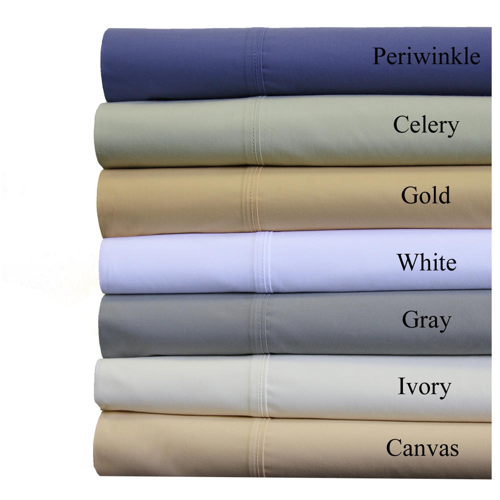 GoLinens Luxury Crispy Soft 22 inch Super Deep Pocket 100% Premium Extra Long Staple Combed cotton Percale Sheet Set - King - White