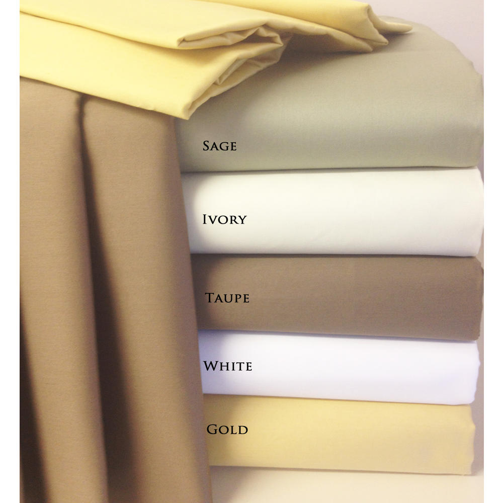 GoLinens Luxury 22 inch Super Deep Pocket 600 Thread Count 100%  Premium Combed Cotton Bed Sheet Set - Plain. - Queen - Gold