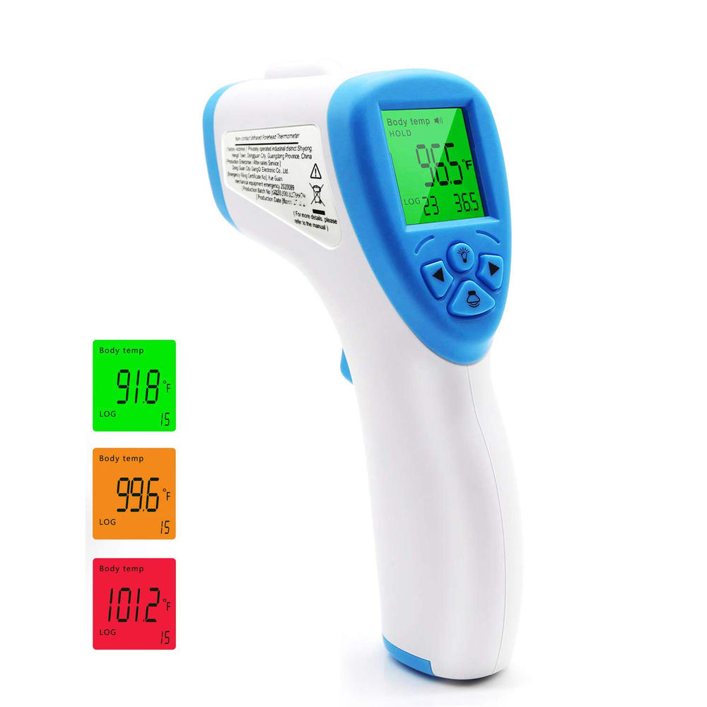 Indigi Non-Contact IR Thermometer by IndigiÂ® Quick Results (Color Coded for Fever)