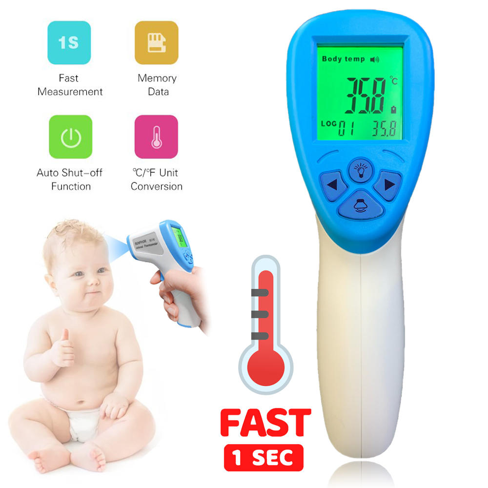 Indigi Contactless QuickScan IR Thermometer by IndigiÂ® Color Coded Result for Adult/Kid
