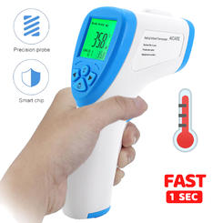 IndigiÂ® Infrared Thermometer, Digital IR Forehead Thermometer, Non-Contact Infrared Digital Instant Readout (Color Coded LCD)
