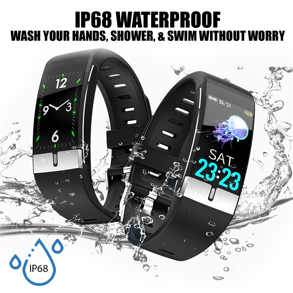 Indigi E66s Waterproof Fitness Tracker & Watch - Heart Rate Monitor - Blood Pressure/Oxygen - Displays Calls/SMS alerts 