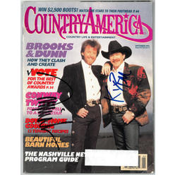 Athlon Sports Kix Brooks & Ronnie Dunn (Brooks & Dunn) dual signed Country America Full Magazine September 1993 wear- JSA #EE63047