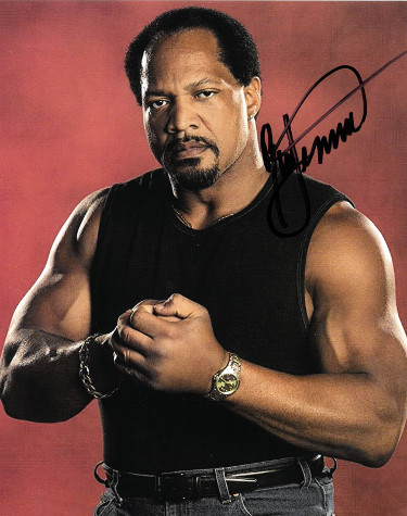 Athlon Sports Ron Simmons signed WWE Wrestling 8x10 Photo imperfect