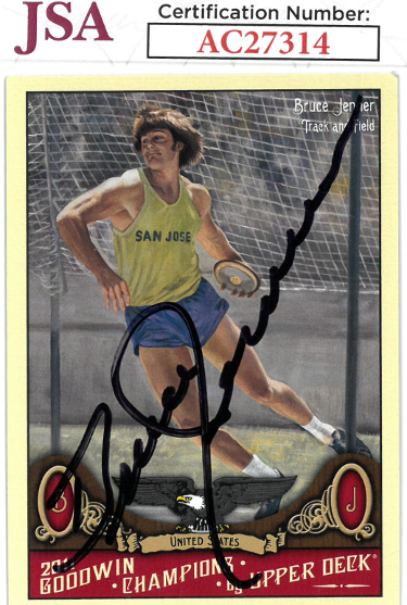 Athlon Sports Bruce Caitlyn Jenner signed 2011 Upper Deck Card #92- JSA #AC27314 (Olympics/Decathlon)