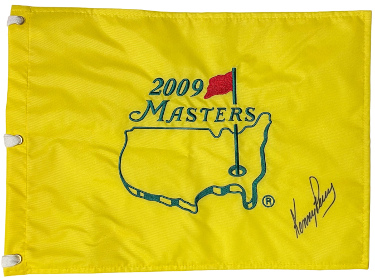 Athlon Sports Kenny Perry signed 2009 Masters Embroidered PGA Tour Pin Flag– Beckett Review