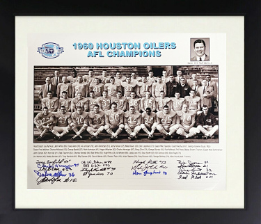 Athlon Sports 1960 Houston Oilers AFL Champions 16x20 Team Photo-17 Sigs Custom Framing – Beckett Review Groman/Jamison/Allen/Johnson/Lanphear