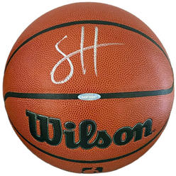 Athlon Sports Scoot Henderson signed Official Wilson NBA Authentic Series Indoor Game Basketball - Upper Deck (Portland Trail Blazers/#3 Pick)