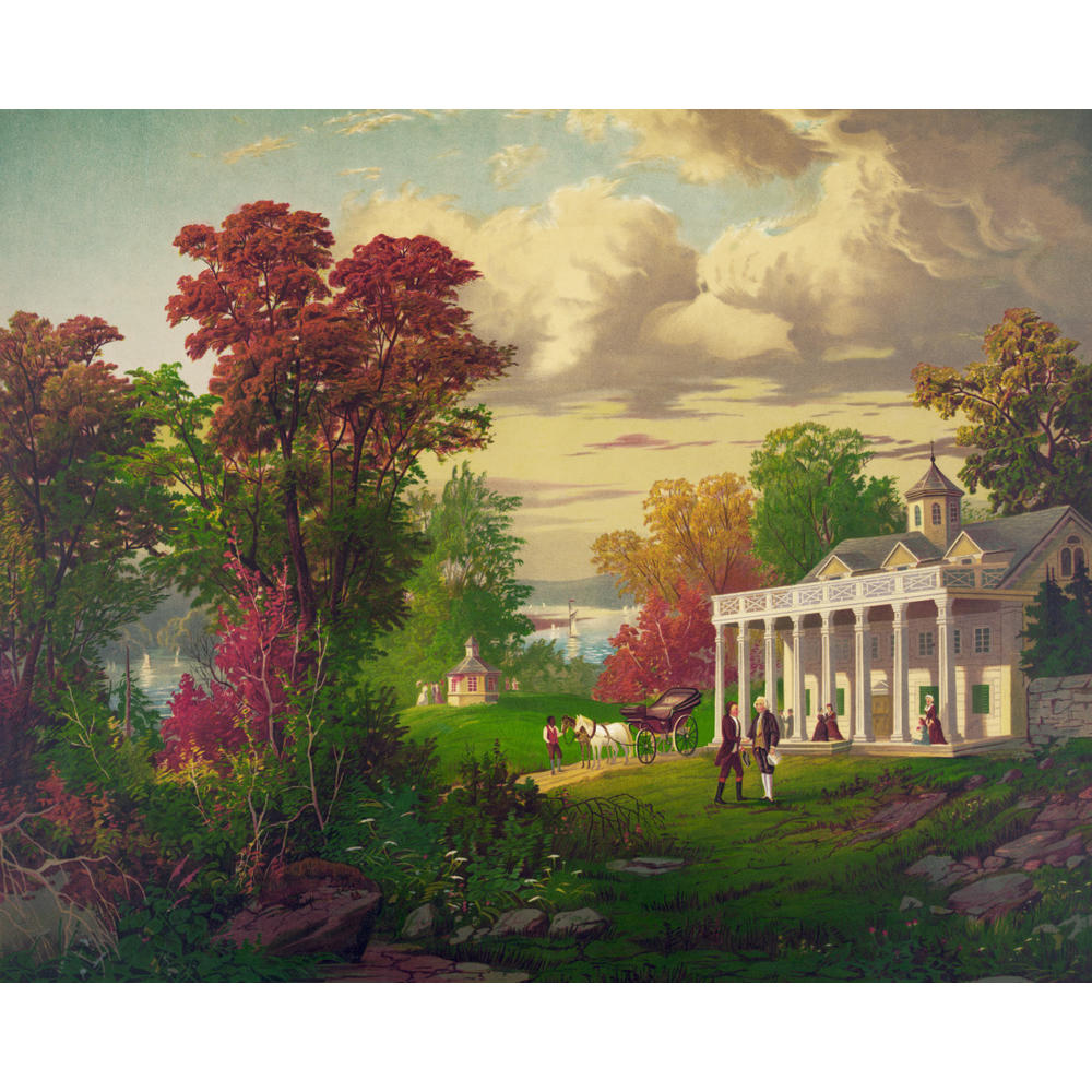 Silver Wood Framed/Matted Print 11x14: Mount Vernon by ClassicPix.com