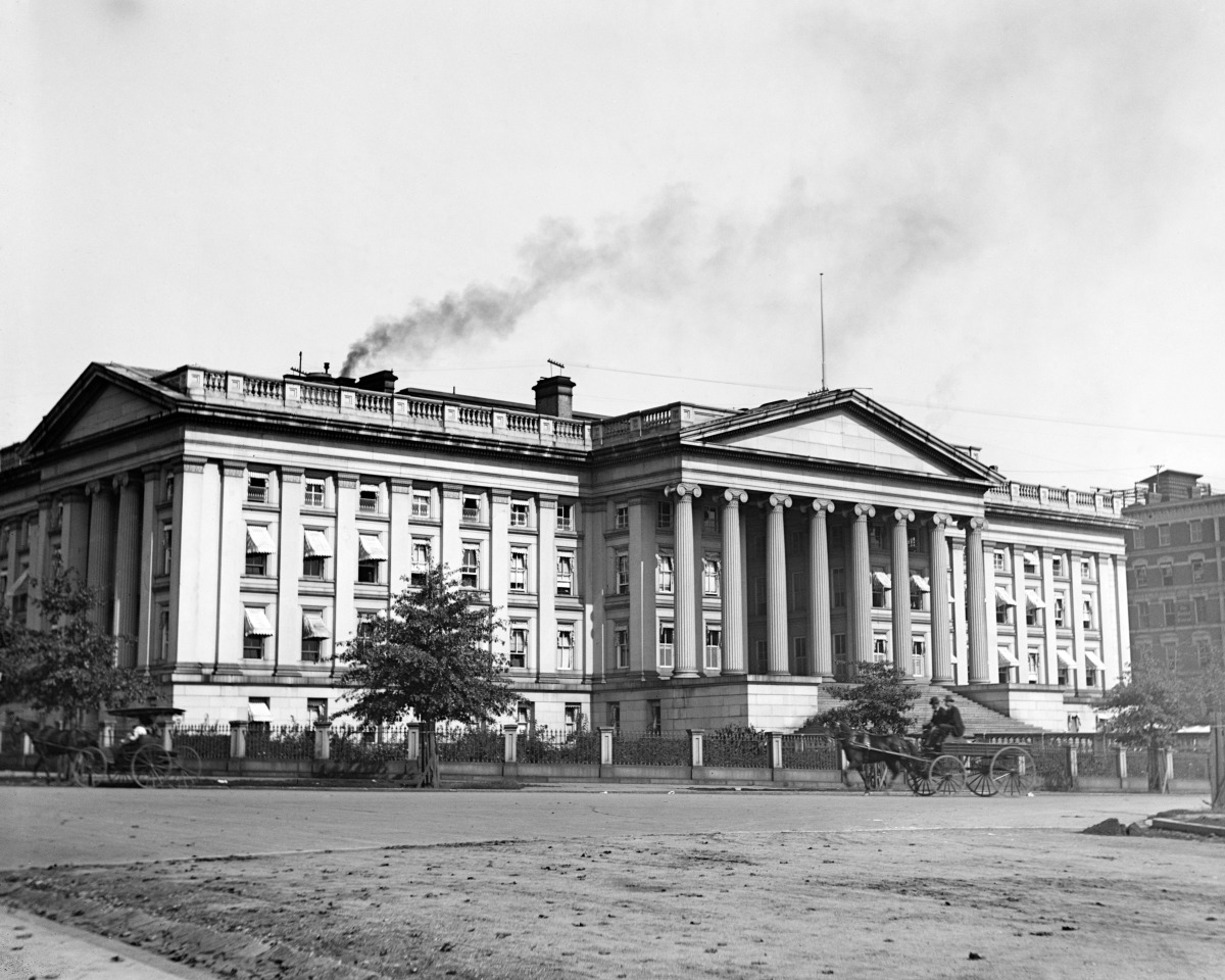 Canvas Print 12x15: U.S. Treasury Department, Washington, D.C., circa 1918-1920 by ClassicPix.com