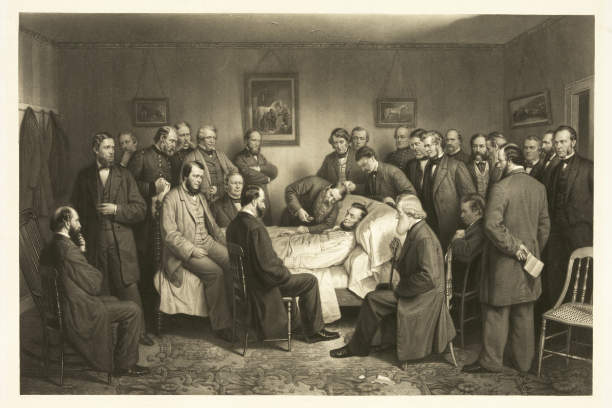 Photo Print 12x18: Death of Abraham Lincoln, circa 1875 by ClassicPix.com