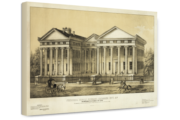 canvas print 20x30 frederick female seminary at frederick city