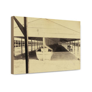 canvas print 20x30 interior of corral on cemetery grounds at