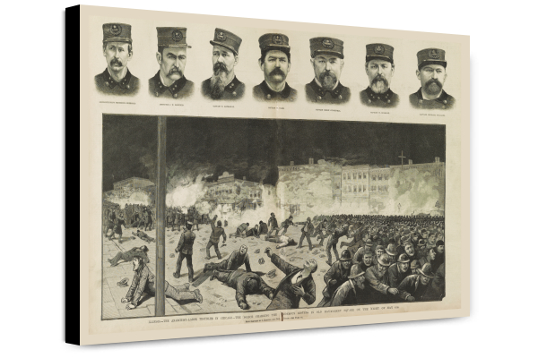 canvas print 20x30 the anarchist labor troubles in chicago police