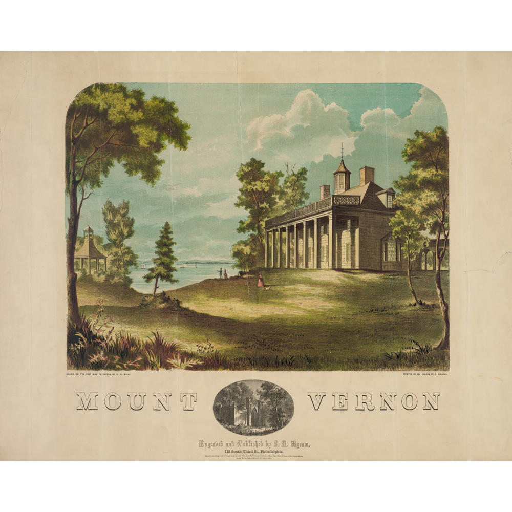 Canvas Print 12x15: Mount Vernon, 1859 by ClassicPix.com