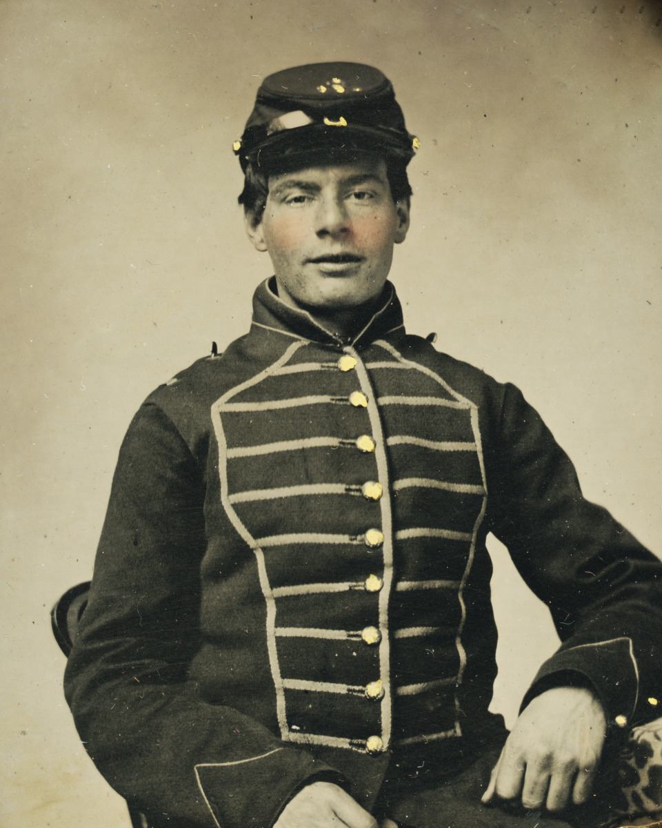 Photo Print 12x15: Young Civil War Soldier In Union Musicians Frock Coat by ClassicPix.com