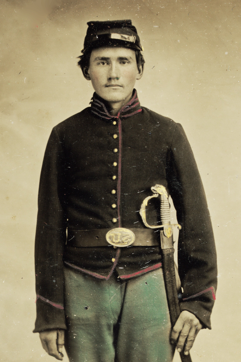 Photo Print 8x12: Young Civil War Soldier, Union Artilleryman Uniform, Sword by ClassicPix.com