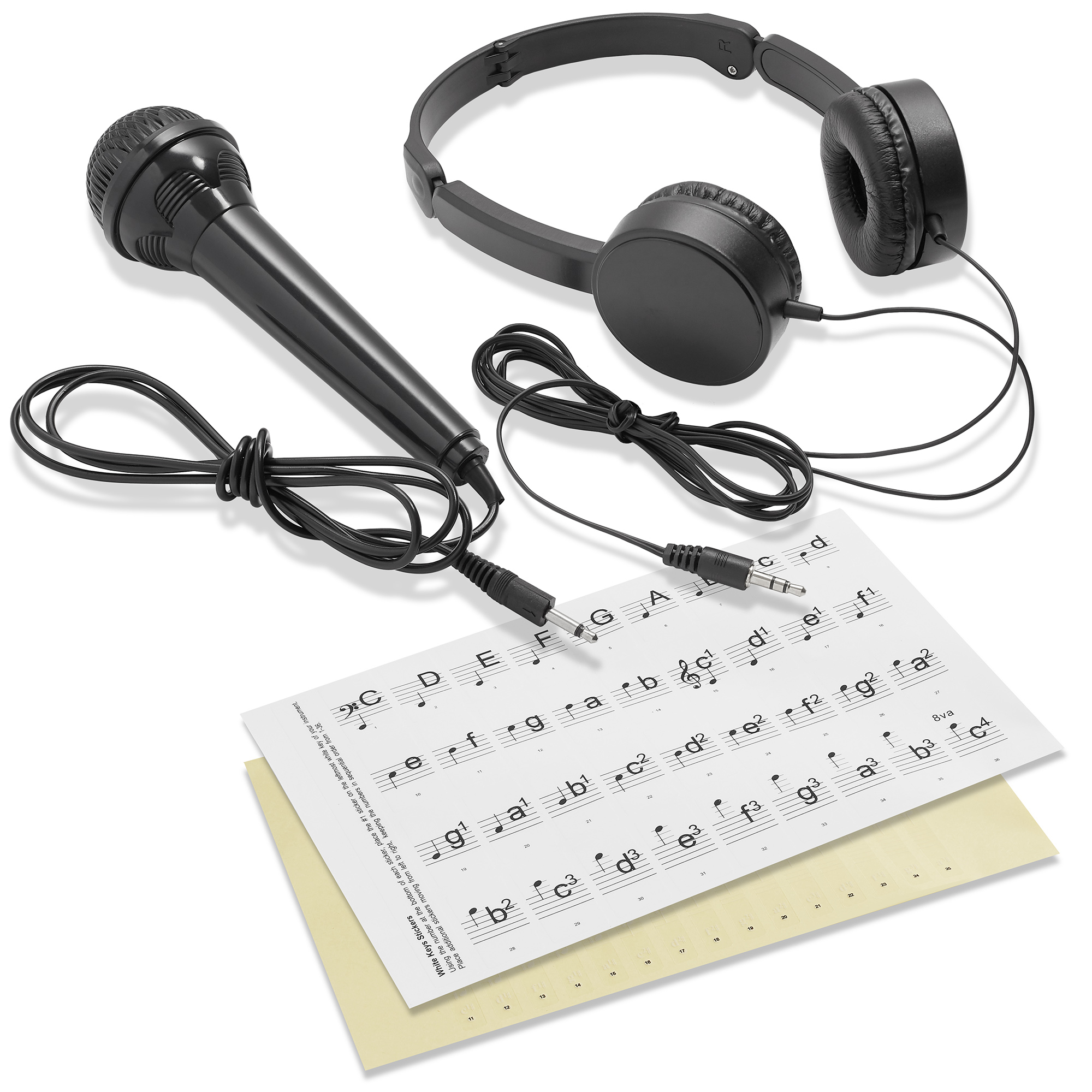 Ashthorpe 61-Key Digital Keyboard with Light Up Keys - Electronic Piano Beginner Kit