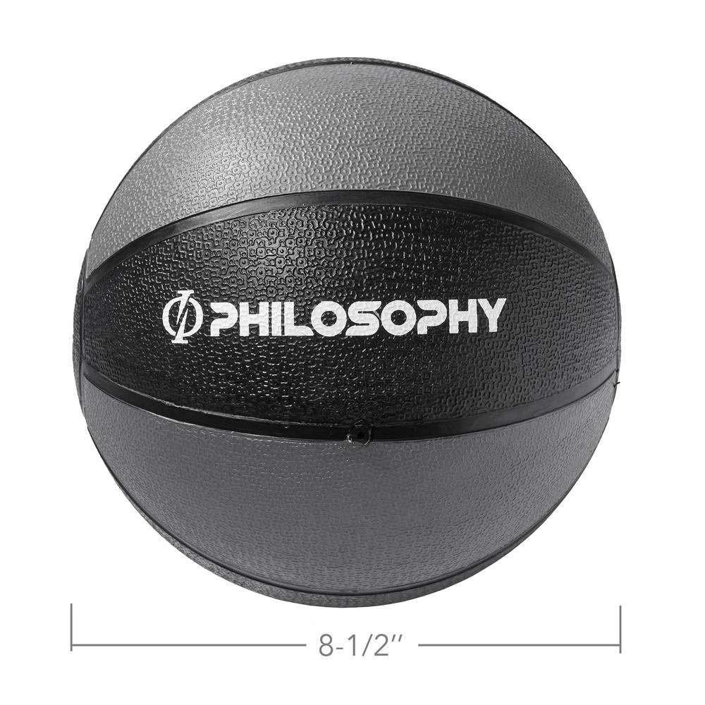 Philosophy Gym Medicine Ball, 8 LB - Weighted Fitness Non-Slip Ball