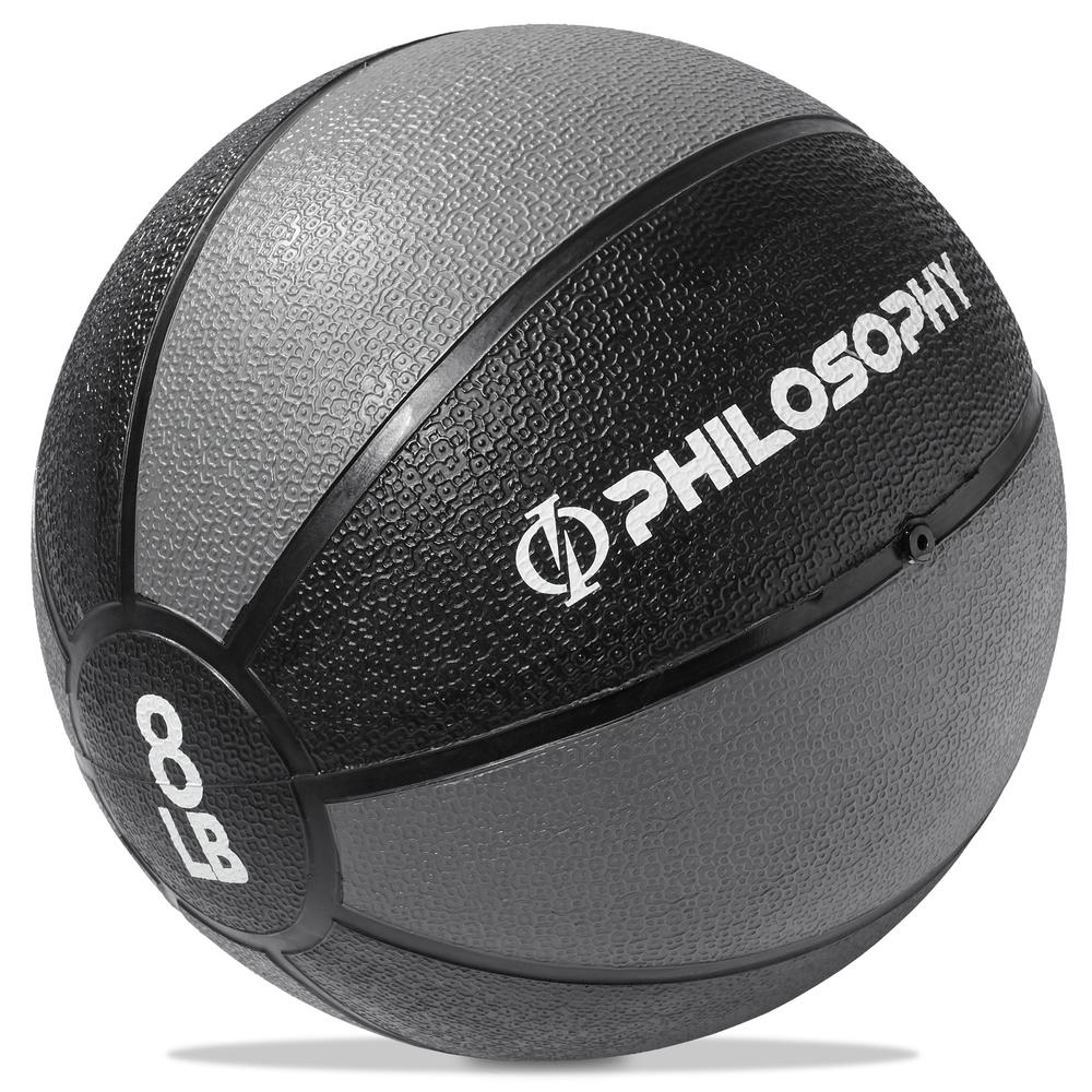 Philosophy Gym Medicine Ball, 8 LB - Weighted Fitness Non-Slip Ball