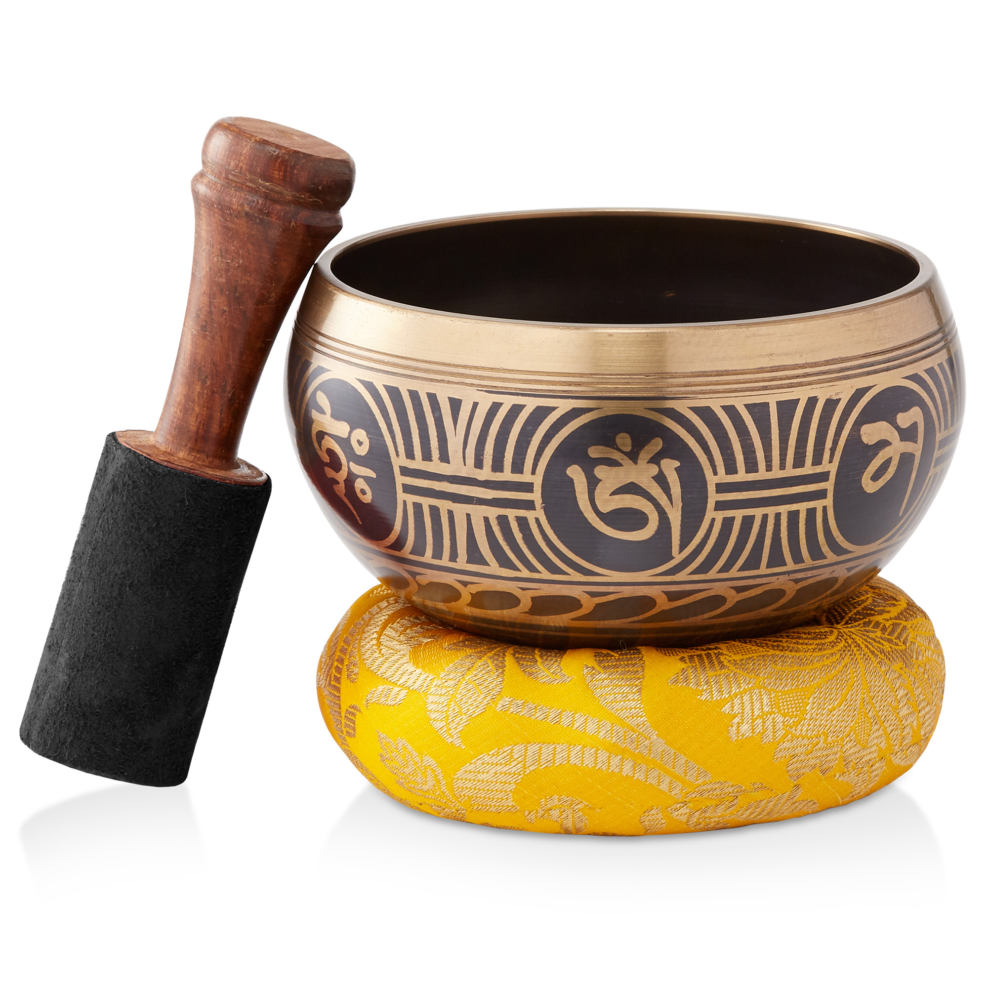 Prajna 4" Tibetan Singing Bowl Set with Stick and Cushion for Meditation and Prayer