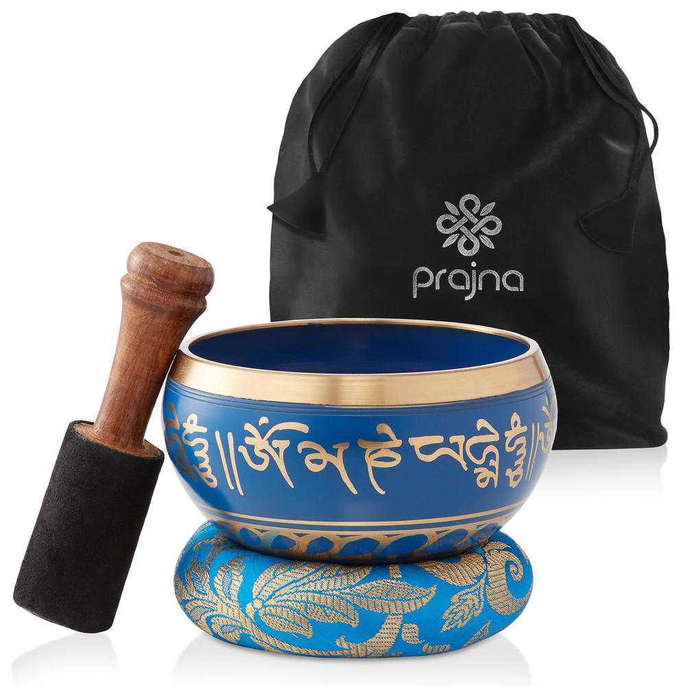 Prajna 4" Tibetan Singing Bowl Set with Stick and Cushion for Meditation and Yoga