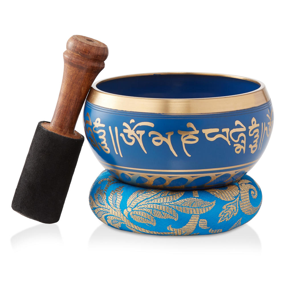 Prajna 4" Tibetan Singing Bowl Set with Stick and Cushion for Meditation and Yoga